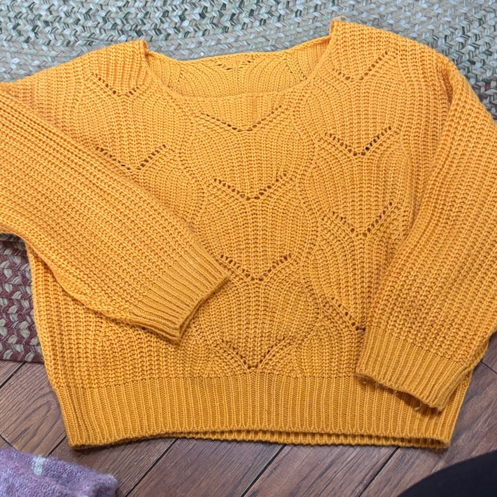 Cozy Knit Sweater in Vibrant Orange